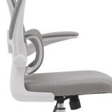 Silla de Oficina Ergonómica en Tejido 3D Gris con Reposacabezas Regulable y Refuerzo Lumbar - Medidas 65x55x114-124 cm