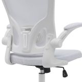 Silla de Oficina Ergonómica con Respaldo en Tejido 3D Blanco, Ajustable en Altura - Medidas 63x58x99,5-190,5 cm
