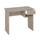 Mesa de Escritorio y Trabajo en Color Roble, 90x50x74cm - Con Cajón y Estante para Oficina o Estudio